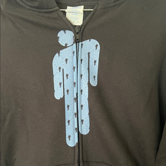 Billie Elish Black Hoodie with Blue Graphic - Picture 2 of 3